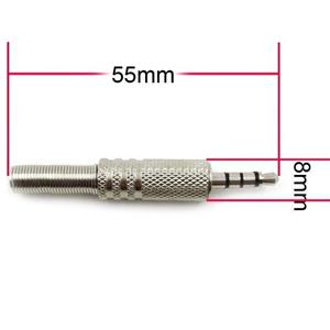 3.5mm 4 Pole TRRS Male Plug headphone Jack Cable Connector