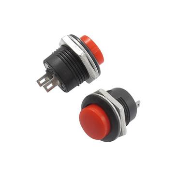 16mm Thread DIA Momentary SPST NO Round Cap Push Button Switch