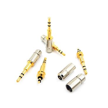 2.5mm Copper Gold Plated 3 Pole Male Stereo Plug