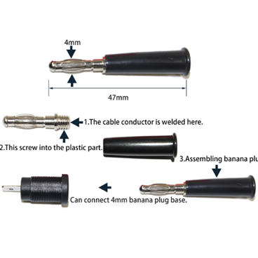 4mm Banana Plug Jack For Speaker Amplifier Multimeter Test Probes Connector