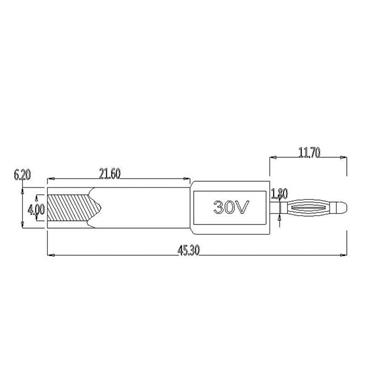 2mm Male to 4mm Female Speaker Test Probes Converter Connector