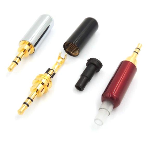 2.5mm 3 Pole Male stereo with Belt clip Sleeve Tail Repair Headphone Jack Plug