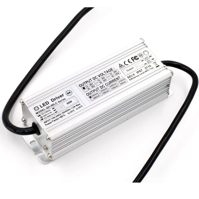 80W 3000mA waterproof constant current LED driver