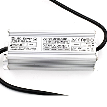 80W 2100mA waterproof constant current LED driver