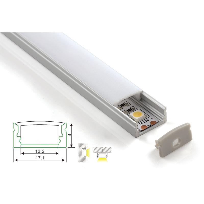 Flat Aluminum Profile Channel for LED Strip