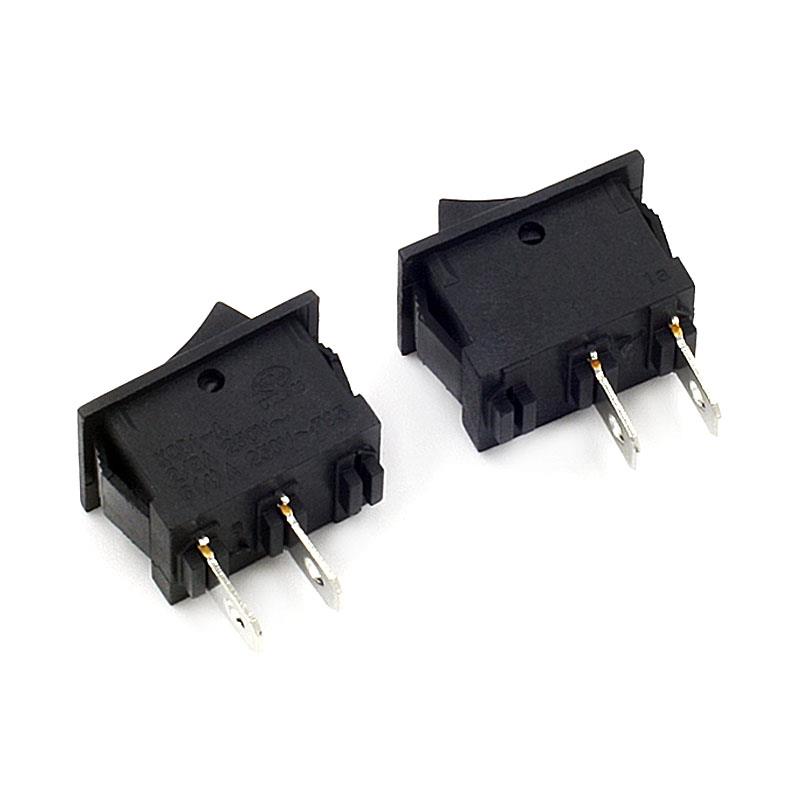 Mini Rocker Switch 2PIN 3A Snap-in ON-OFF Black Red - Rocker ...