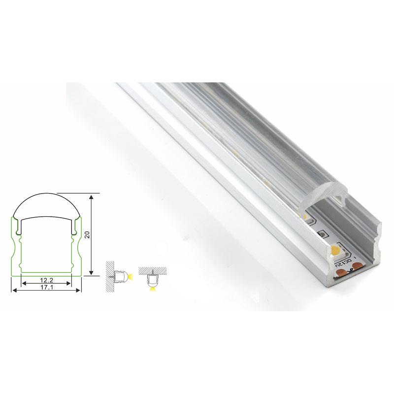 Flat Aluminum Profile Channel for LED Strip