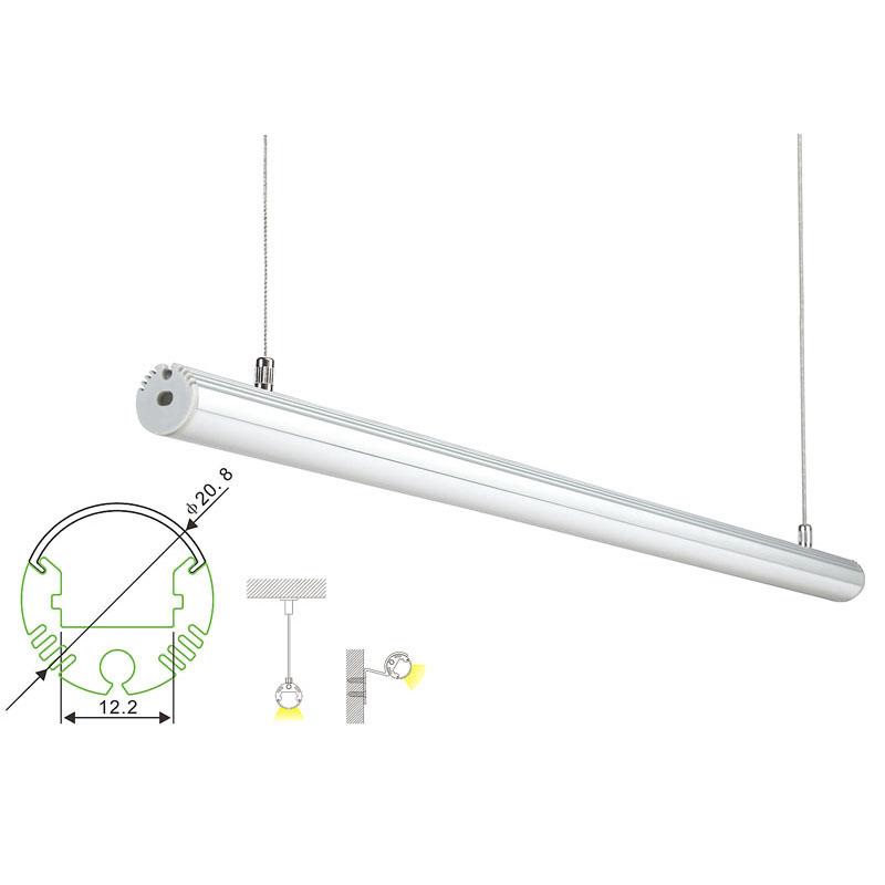 Round Aluminum Profile Channel for LED Strip