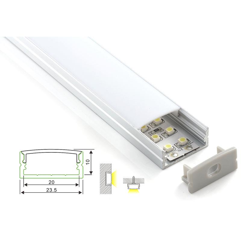 Flat Aluminum Profile Channel for LED Strip