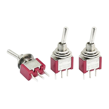 2 Way ON-ON 5mm Thread Mini Toggle Switch AC 250V 1.5A