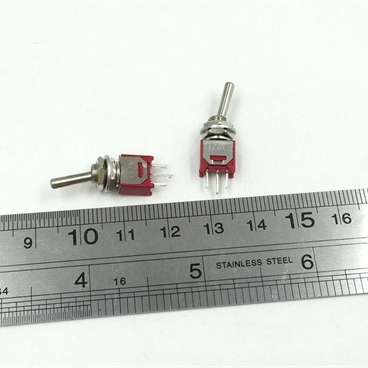 2 Way ON-ON 5mm Thread Mini Toggle Switch AC 250V 1.5A