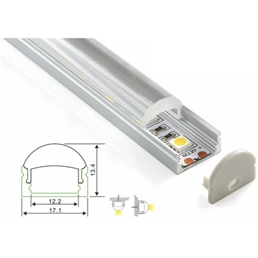 Flat Aluminum Profile Channel for LED Strip