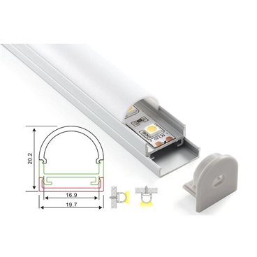 Round Aluminum Profile Channel for LED Strip