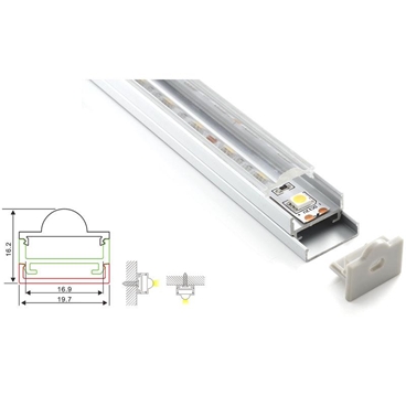 Flat Aluminum Profile Channel for LED Strip