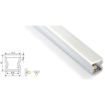 Flat Aluminum Profile Channel for LED Strip