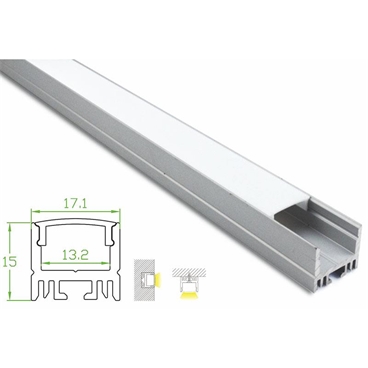 Flat Aluminum Profile Channel for LED Strip