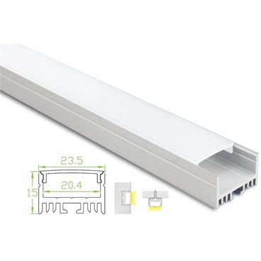 Flat Aluminum Profile Channel for LED Strip