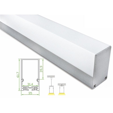 Flat Aluminum Profile Channel for LED Strip