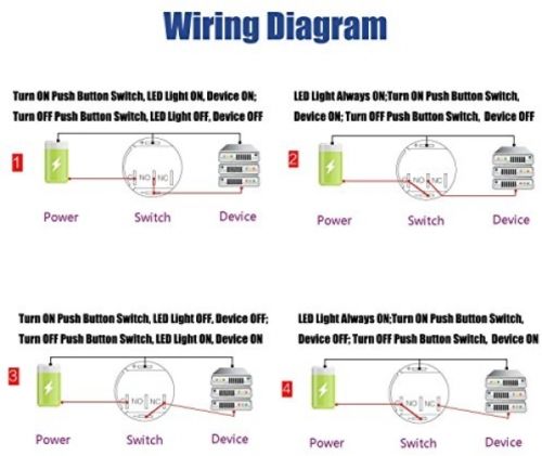 Blue Power Symbol 6V LED On/off Push Button Metal Switch Momentary