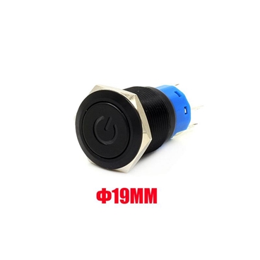 19mm Red Power Symbol 12V LED On/off Push Button Metal Switch Latching