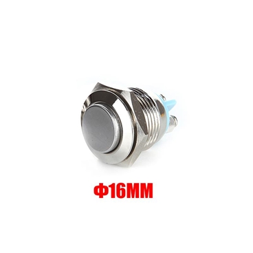 16mm Waterproof Momentary Stainless Steel Metal Push Button Switches 250V 3A 1NO SPST