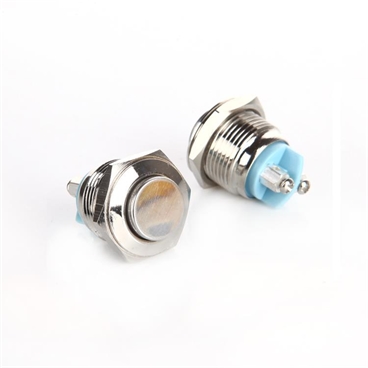 16mm Waterproof Momentary Stainless Steel Metal Push Button Switches 250V 3A 1NO SPST