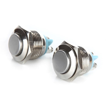 16mm Waterproof Momentary Stainless Steel Metal Push Button Switches 250V 3A 1NO SPST