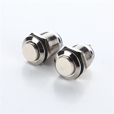 12mm Latching Push Button Switch SPST 1NO ON-OFF 3A 250V Stainless Steel Switches