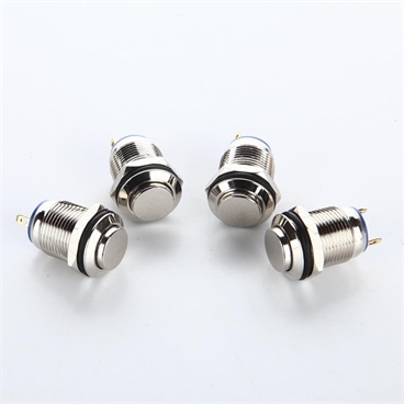 12mm Latching Push Button Switch SPST 1NO ON-OFF 3A 250V Stainless Steel Switches