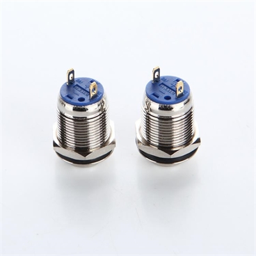 12mm Latching Push Button Switch SPST 1NO ON-OFF 3A 250V Stainless Steel Switches