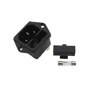 AC 250V 10A IEC320 C14 Male Power Cord Inlet Socket with Fuse Holder