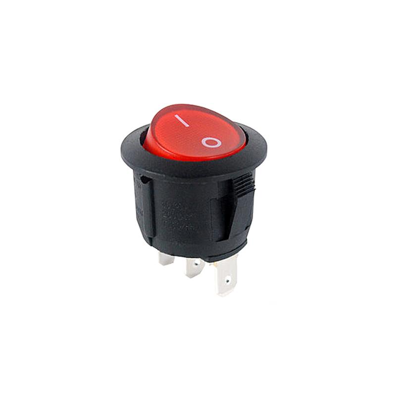 19mm Dia 3PIN SPST ON-OFF Round Rocker Switch