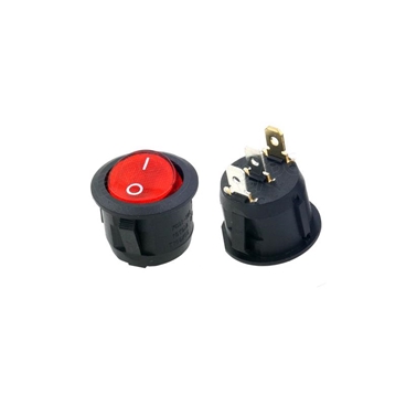 19mm Dia 3PIN SPST ON-OFF Round Rocker Switch