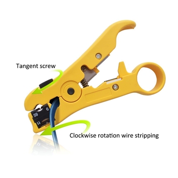 Universal Cable Stripper for RG59/6/7/11 Cable, Telephone Lines, Power Lines