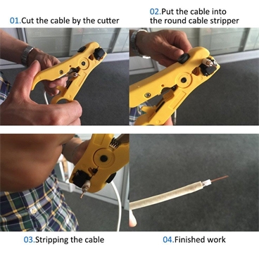 Universal Cable Stripper for RG59/6/7/11 Cable, Telephone Lines, Power Lines