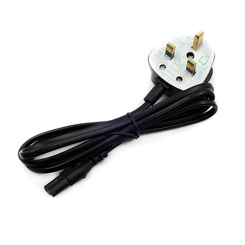 UK 5 Feet(1.5mtrs) AC Power Supply Cord for Ac Adapter and Laptop Charger