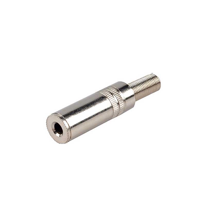 Silver Plated 3.5mm Audio Stereo Female Socket Soldering Repair Replacement Adapter with Spring