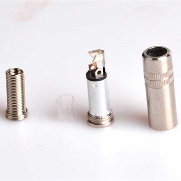 Silver Plated 3.5mm Audio Stereo Female Socket Soldering Repair Replacement Adapter with Spring