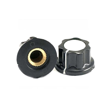 19mm Pedal Top Skirted Black Knob Guitar Tube Amp Jazz Bass Audio DIY Parts MF-A01