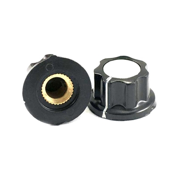 23mm Pedal Top Skirted Black Knob Guitar Tube Amp Jazz Bass Audio DIY Parts MF-A02