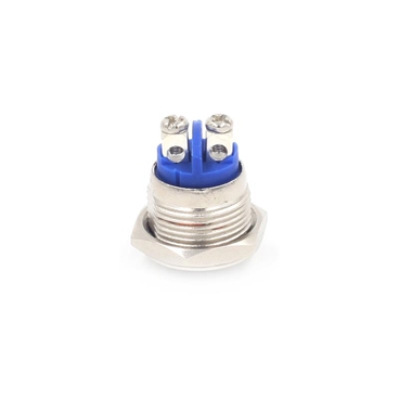 16mm Metal Silver Push Button Switch Momentary Screw Terminal Dome Button