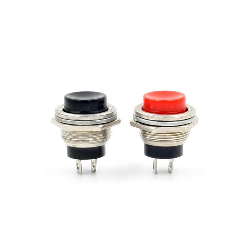 16mm Red/Black Round Momentary Push Button Switch 3A 125V 1.5A 250VAC