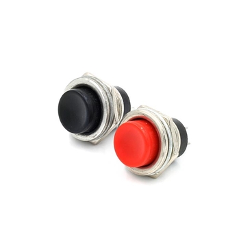 16mm Red/Black Round Momentary Push Button Switch 3A 125V 1.5A 250VAC