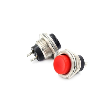 16mm Red/Black Round Momentary Push Button Switch 3A 125V 1.5A 250VAC