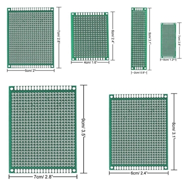 5x7cm Double Sided PCB Prototype Breadboard FR4