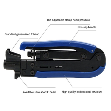 RG59 RG6 RG11 Coax Cable F-Connector Compression Hand Crimper Crimping Tool