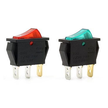 3 Pin 2 Position Red/Green LED ON/OFF Rocker Switch KCD3