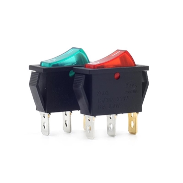 3 Pin 2 Position Red/Green LED ON/OFF Rocker Switch KCD3