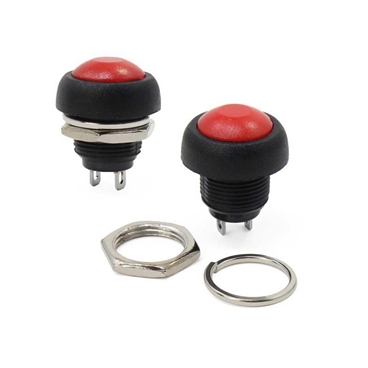 12mm Waterproof Push Button Mini Round Switch 2PIN for Soldering