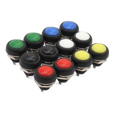 12mm Waterproof Push Button Mini Round Switch 2PIN for Soldering